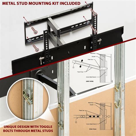 how to mount a tv bracket on a metal stud|tv mount on drywall.